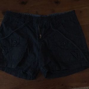 shorts w/ zipper, button, and tie closure. Size 0